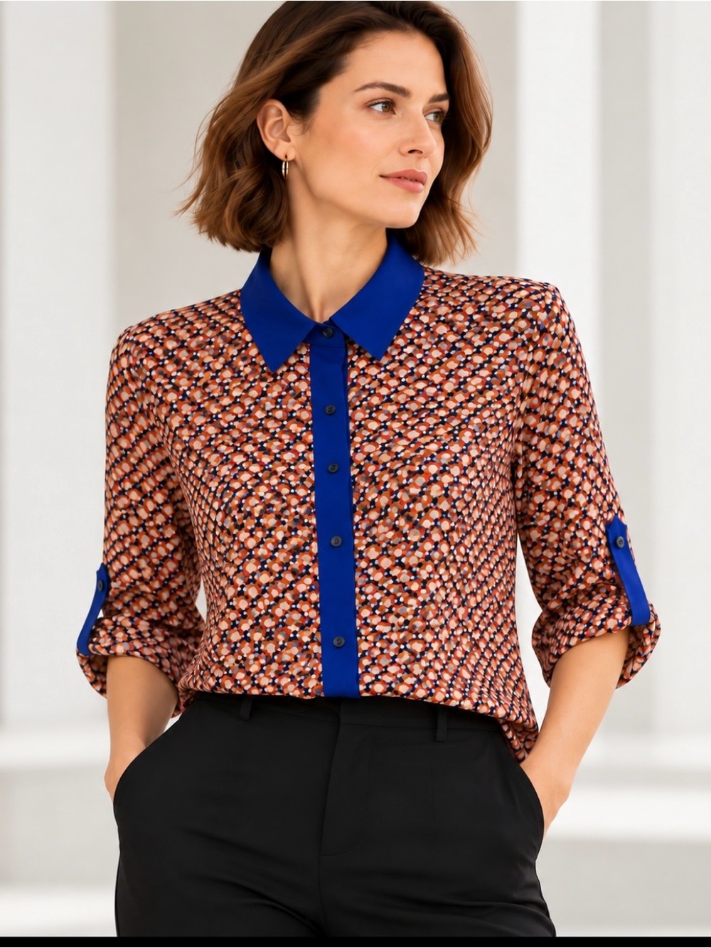 Sachin + Babi Multicolor Patterned Blouse S